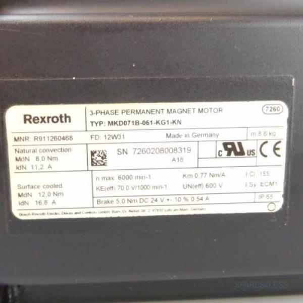 Rexroth Servomotor MKD071B-061-KG1-KN R911260468 GEB #2 image