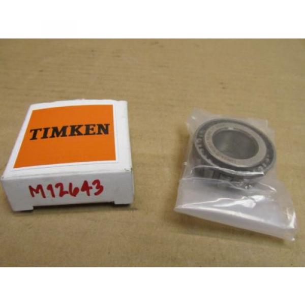 NEW  M12643 TAPERED ROLLER BEARING M 12643 21.4mm ID 18.4mm Width #1 image