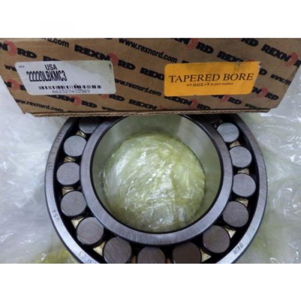 NEW REXNORD  TAPERED BORE SPHERICAL ROLLER BEARING 22220LBKMC3 22220E1AKMC3 #1 image