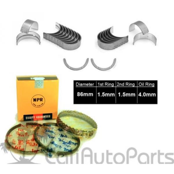 FITS:   96-97 TOYOTA RAV4 2.0L &#034;3SFE&#034; 16V DOHC *NPR PISTON RINGS MAIN ROD BEARINGS #1 image