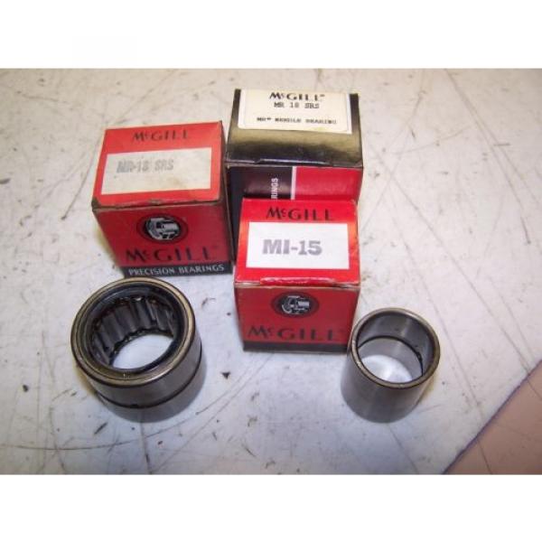 3) NEW MCGILL MR 18 SRS &amp; MCGILL MI-15  BEARING LOT OF 3 #1 image