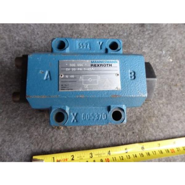 NEW REXROTH HYDRAULIC VALVE SV20PA1-42/V #1 image