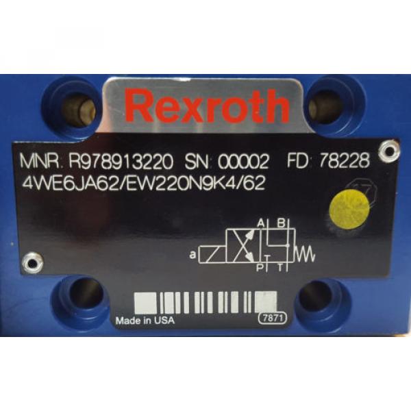 NEW! Rexroth Directional Solenoid  4WE6JA62/EW220N9K4/62  4WE6JA62   R978912330 #2 image