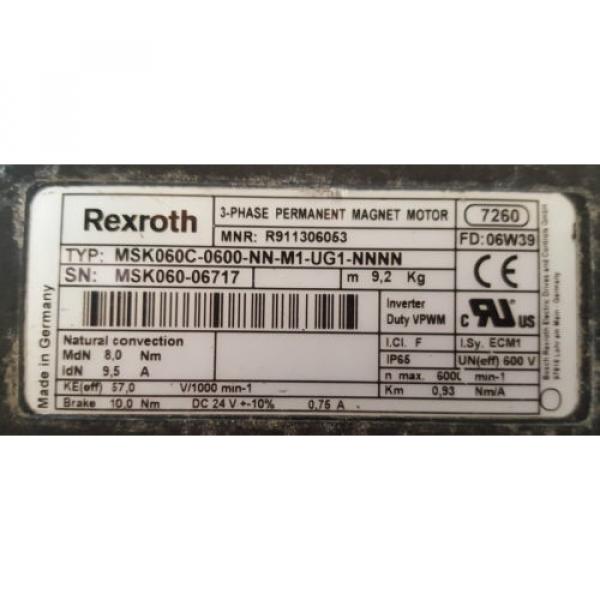 Rexroth MSK060C-0600-NN-M1-UG1-NNNN Servomotor 6000 min-1 (R911306053) #2 image