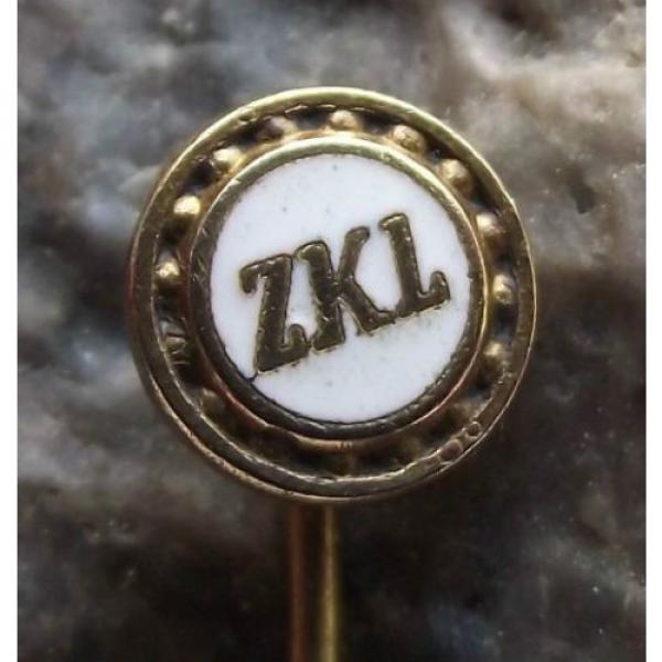 Vintage ZKL Czechoslovakia Ball Bearing Firm Race &amp; Cage Advertising Pin Badge #1 image