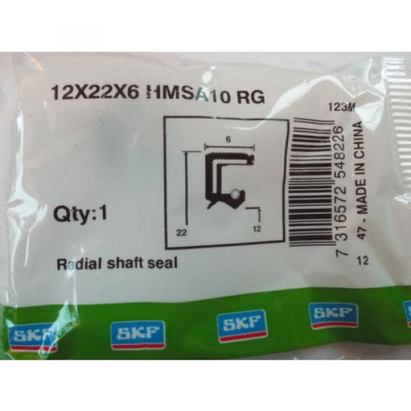 Oil Seal SKF 12x22x6mm Double Lip R23/TC #2 image