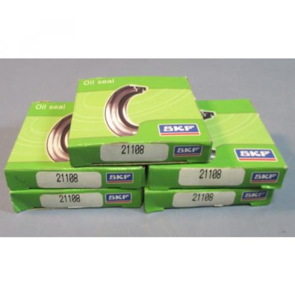 Lot of 5 SKF / CR 21108 Oil Seals 2-1/8 x 2-7/8 x 7/16&#034; CRWHA1 R NIB #1 image