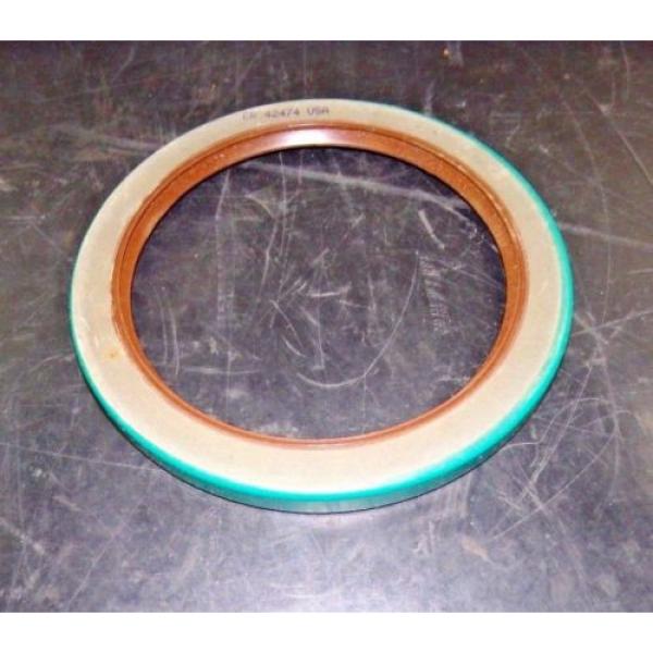 SKF Fluoro Rubber Oil Seal, 4.25&#034; x 5.373&#034; x .4375&#034;, 42474, 4492LKO3 #2 image