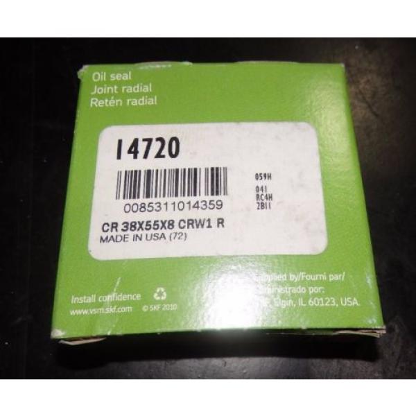 SKF Fluoro Rubber Oil Seal, QTY 1, 38mm x 55mm x 8mm, 14720 |0920eJO1 #5 image