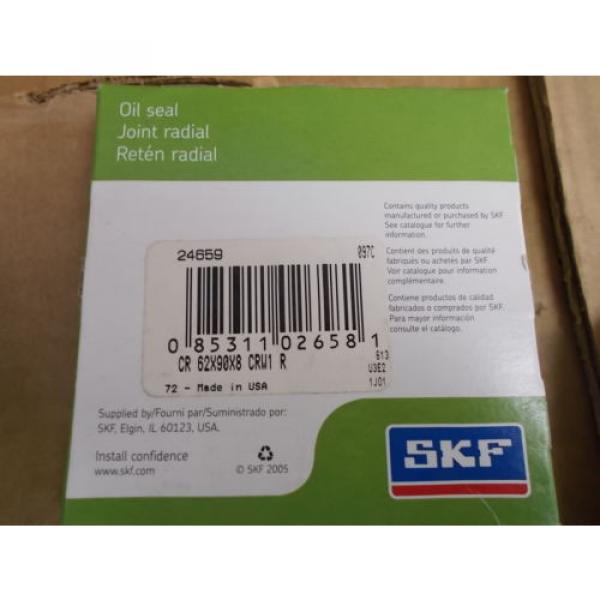 SKF Oil Seal 24659, CR 62x90x8, Lot of 2, CRW1R #5 image