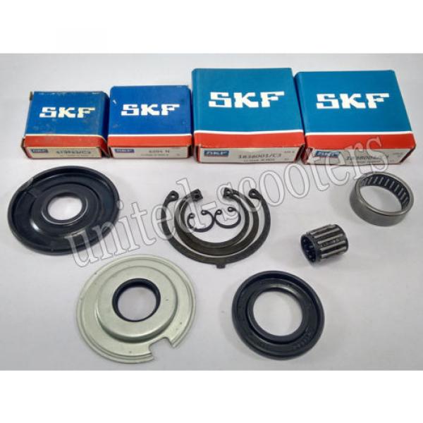 Vespa VBA1T VLB1T VBC1T Bajaj Engine Bearings Oil Seals Circlips SKF New V1510 #1 image