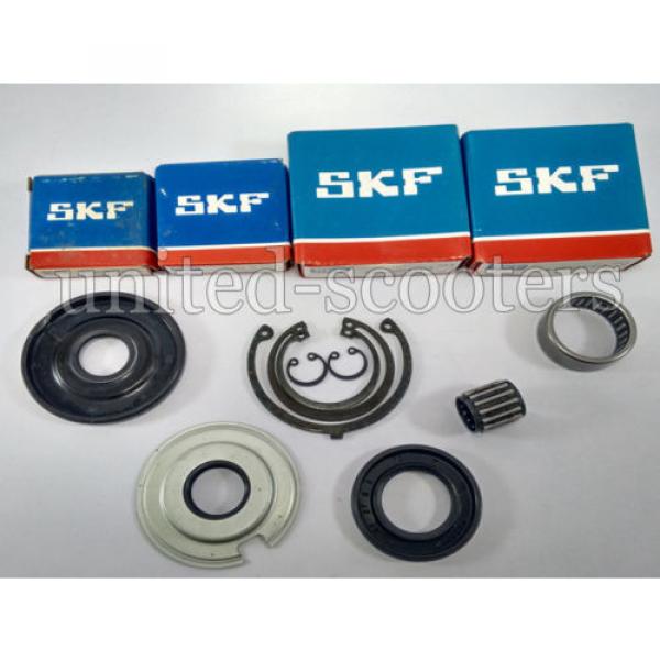 Vespa VBA1T VLB1T VBC1T Bajaj Engine Bearings Oil Seals Circlips SKF New V1510 #3 image